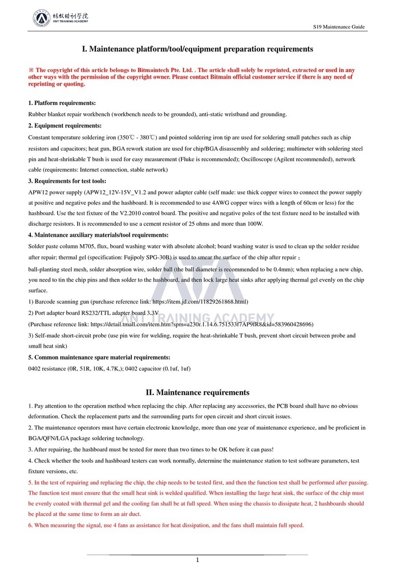 ANT+ S19 Maintenance Guide ANT+ S19 Maintenance Guide