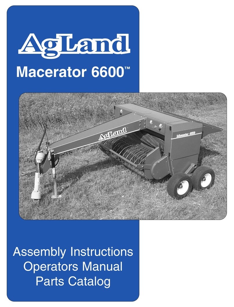 AgLand Macerator 6600 Assembly instructions operator's manual