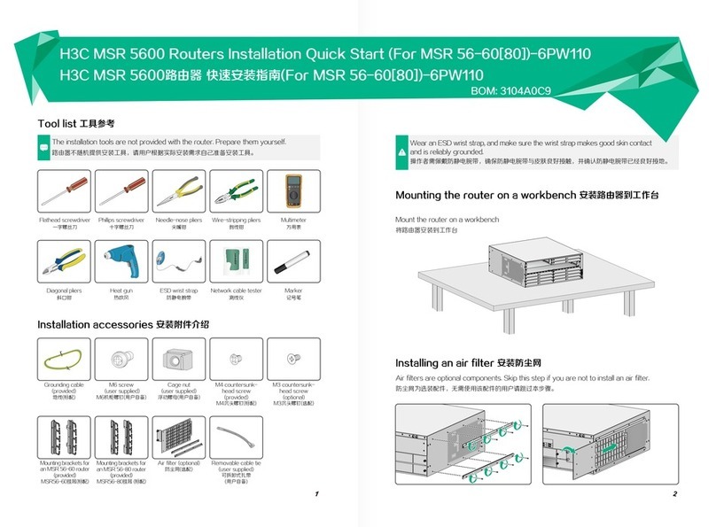 H3C MSR 5600 Operating and maintenance manual