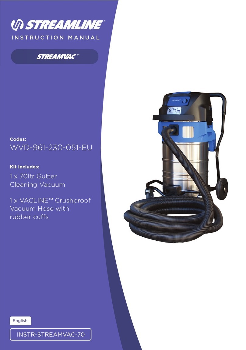 Streamline STREAMVAC WVD-961-230-051-EU instruction manual