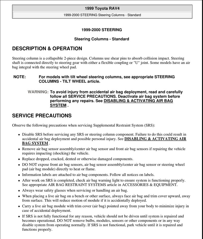 Toyota RAV4 1999 User manual