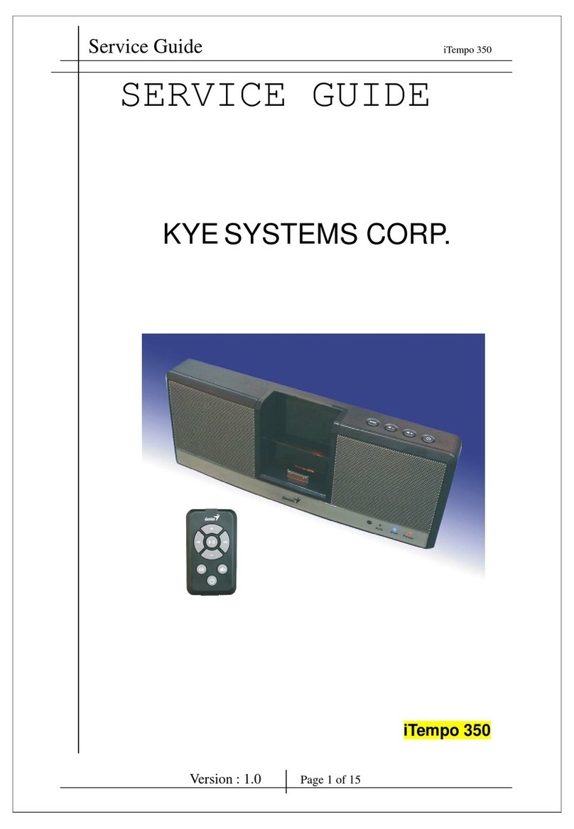 KYE Systems Corp. Genius iTempo 350 Service guide