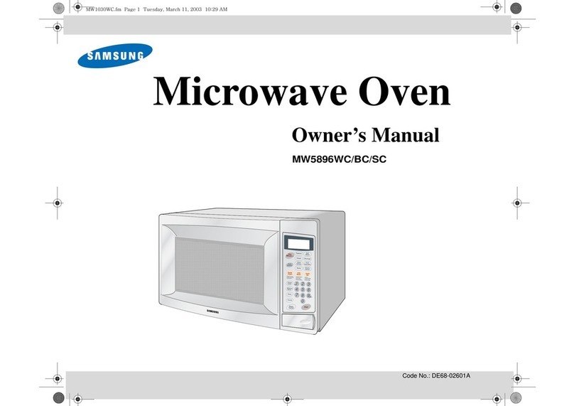 Samsung MW5896WC owner's manual