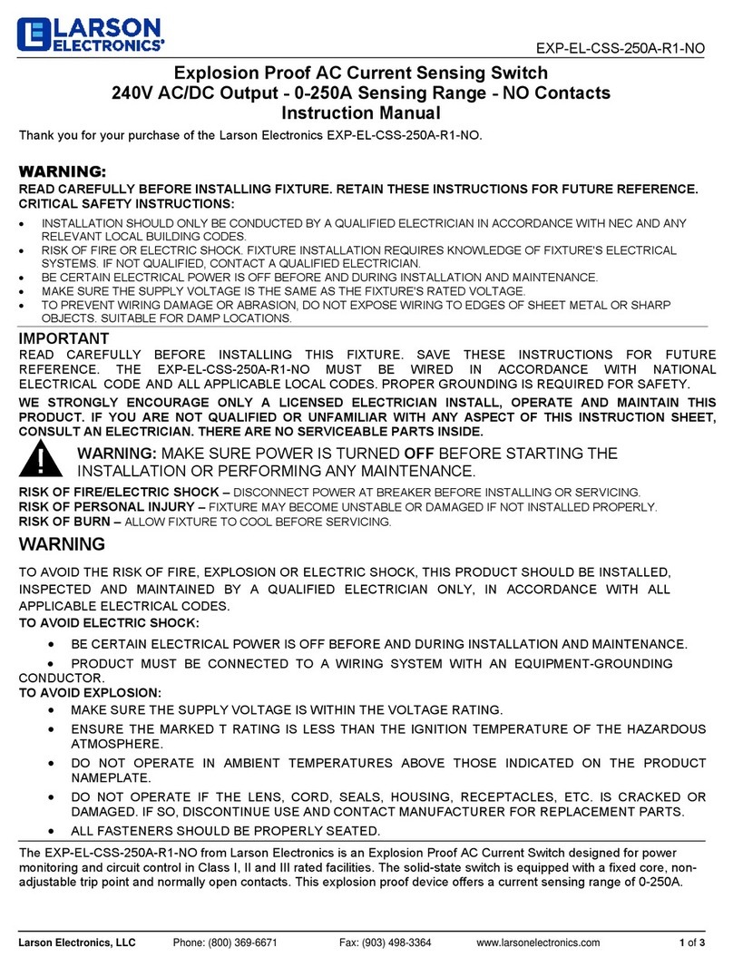 Larson Electronics EXP-EL-CSS-250A-R1-NO User manual