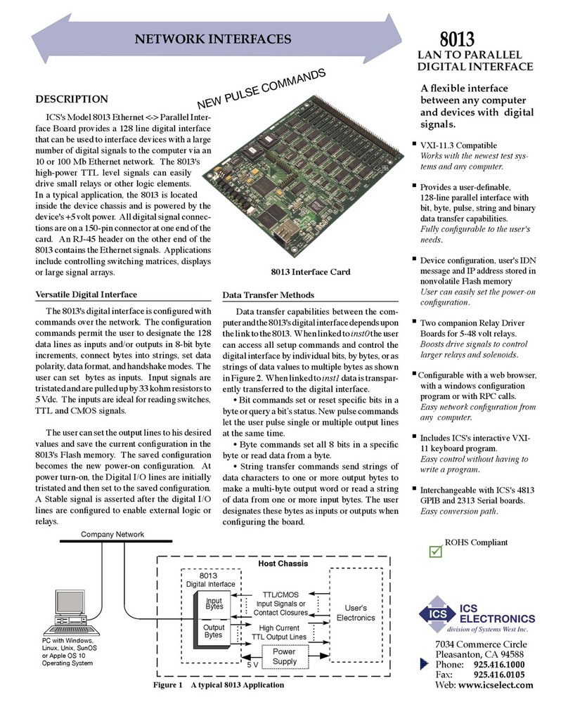 ICS ELECTRONICS 8013 manual