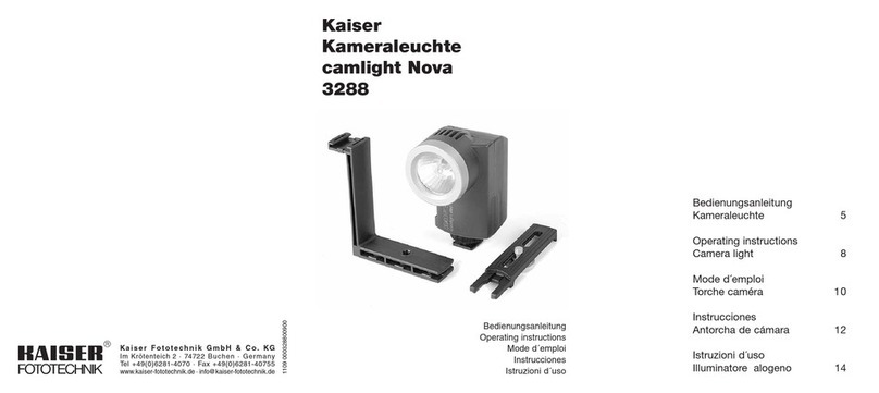 Kaiser Kameraleuchte camlight Nova 3288 operating instructions