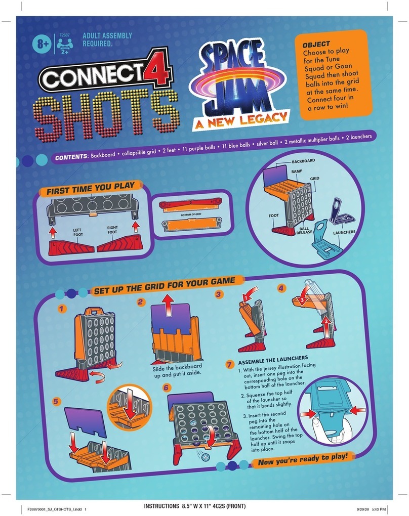 Hasbro Gaming Connect 4 Shots quick start guide Hasbro Gaming Connect 4 Shots quick start guide