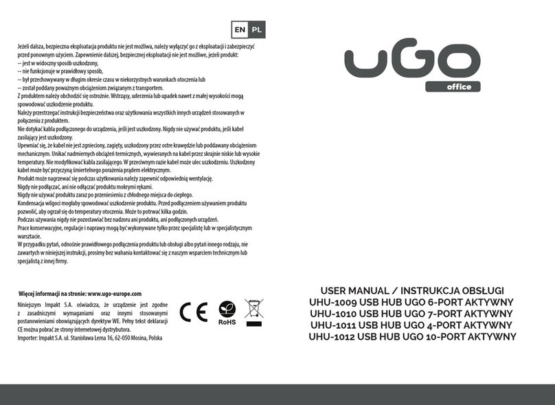 Ugo UHU-1009 USB HUB UGO 6-PORT user manual