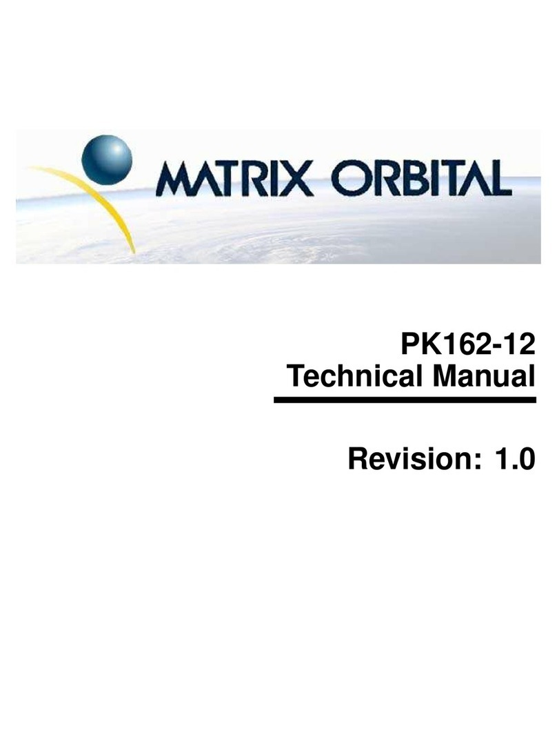 Matrix Orbital PK162-12 Technical manual