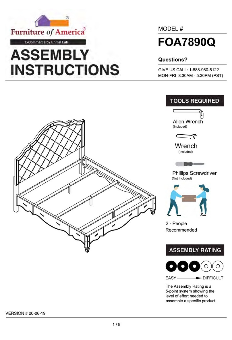 Furniture of America FOA7890Q Assembly instructions