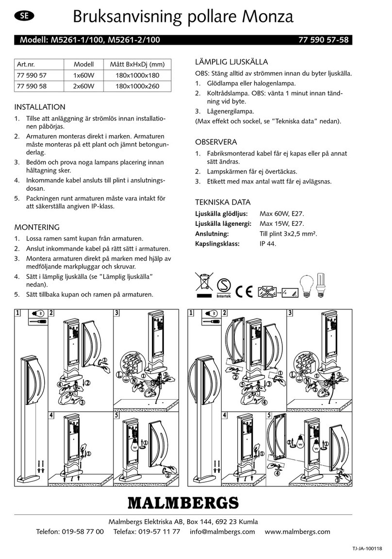 Malmbergs Monza M5261-1/100 User manual Malmbergs Monza M5261-1/100 User manual