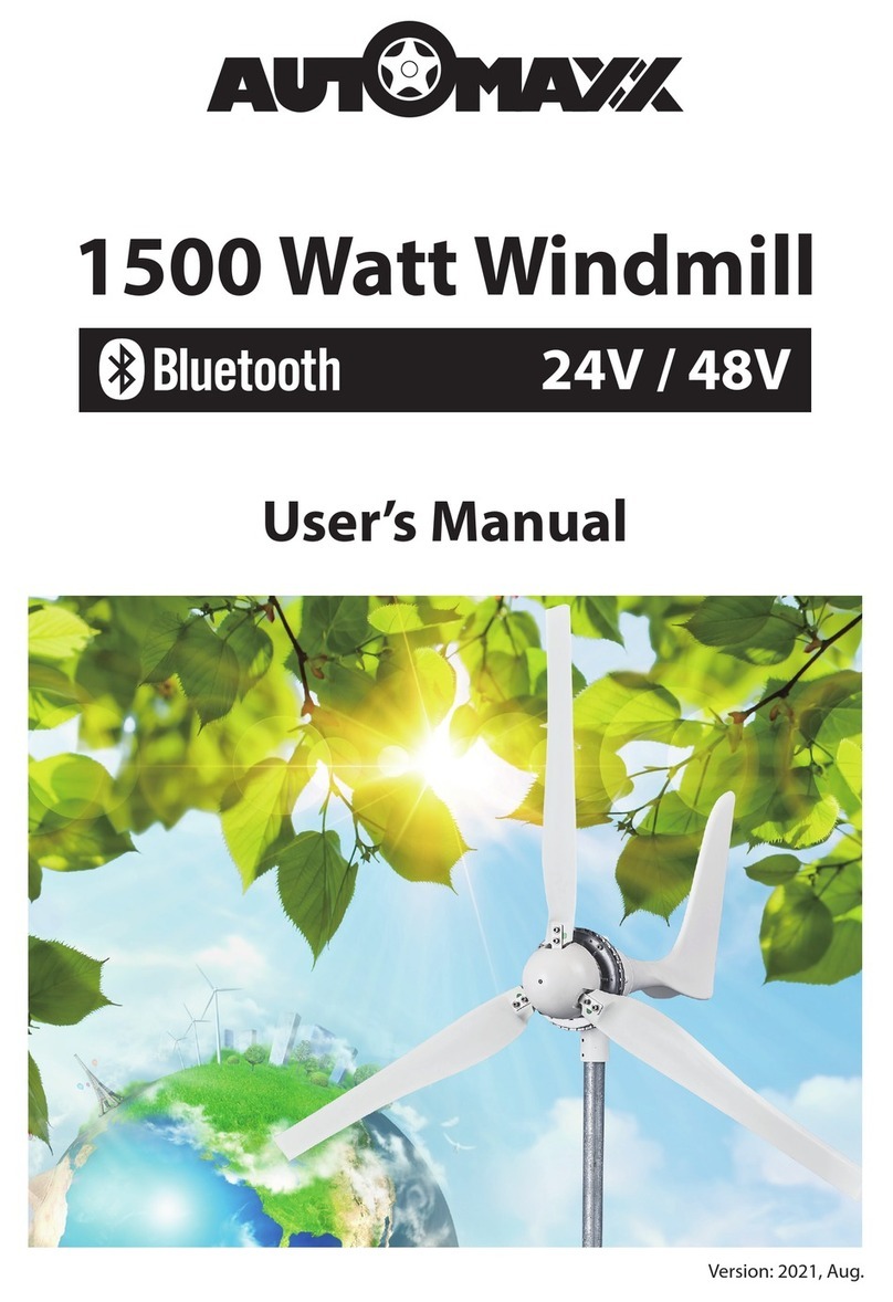 Automaxx 1500 Watts Wind Turbine User manual