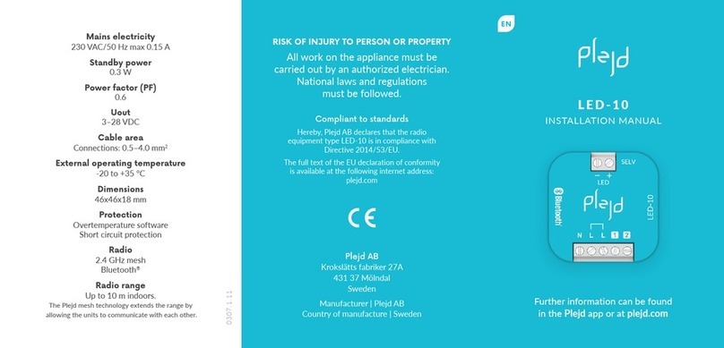 Plejd LED-10 User manual