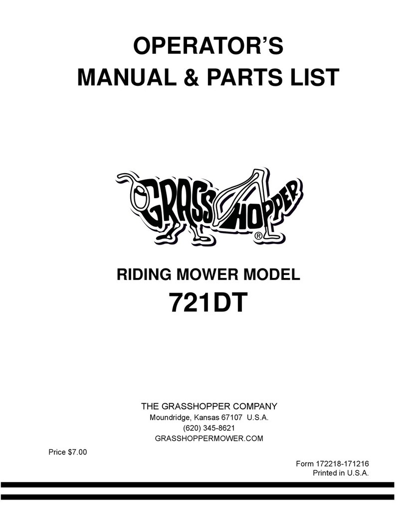 Grasshopper 721DT Installation and operation manual