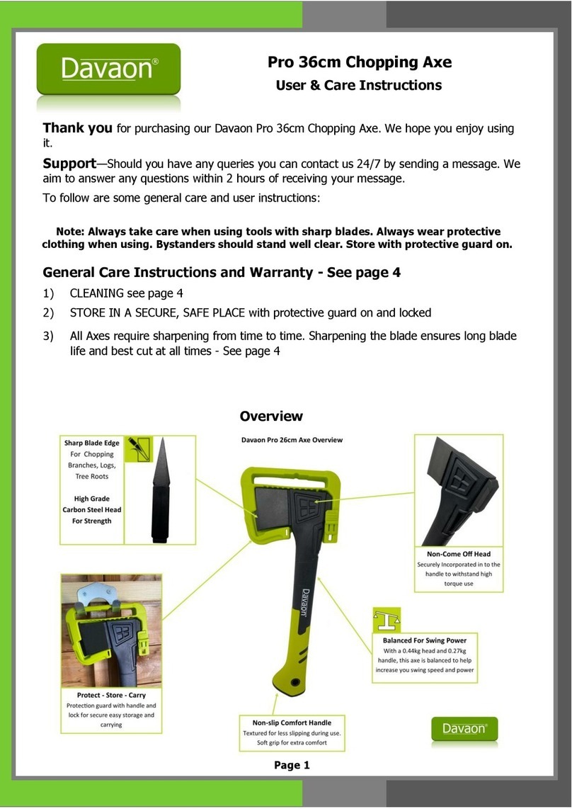 Davaon Pro 36cm Use and care instructions