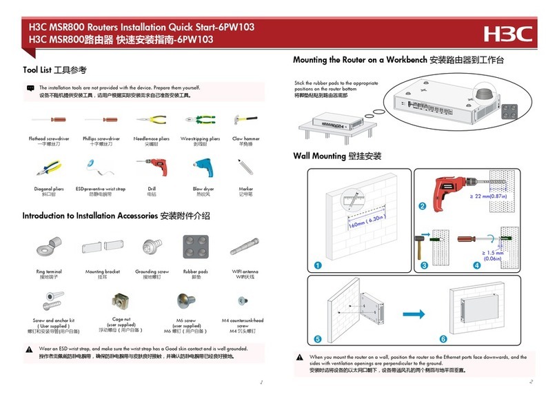 H3C MSR 800 Operating and maintenance manual