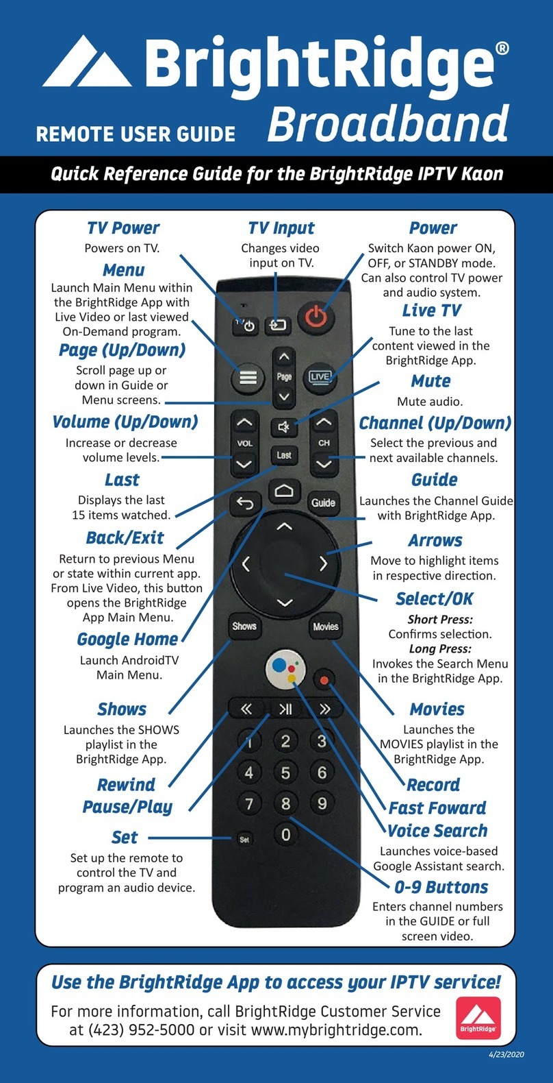 BrightRidge Kaon Remote user guide