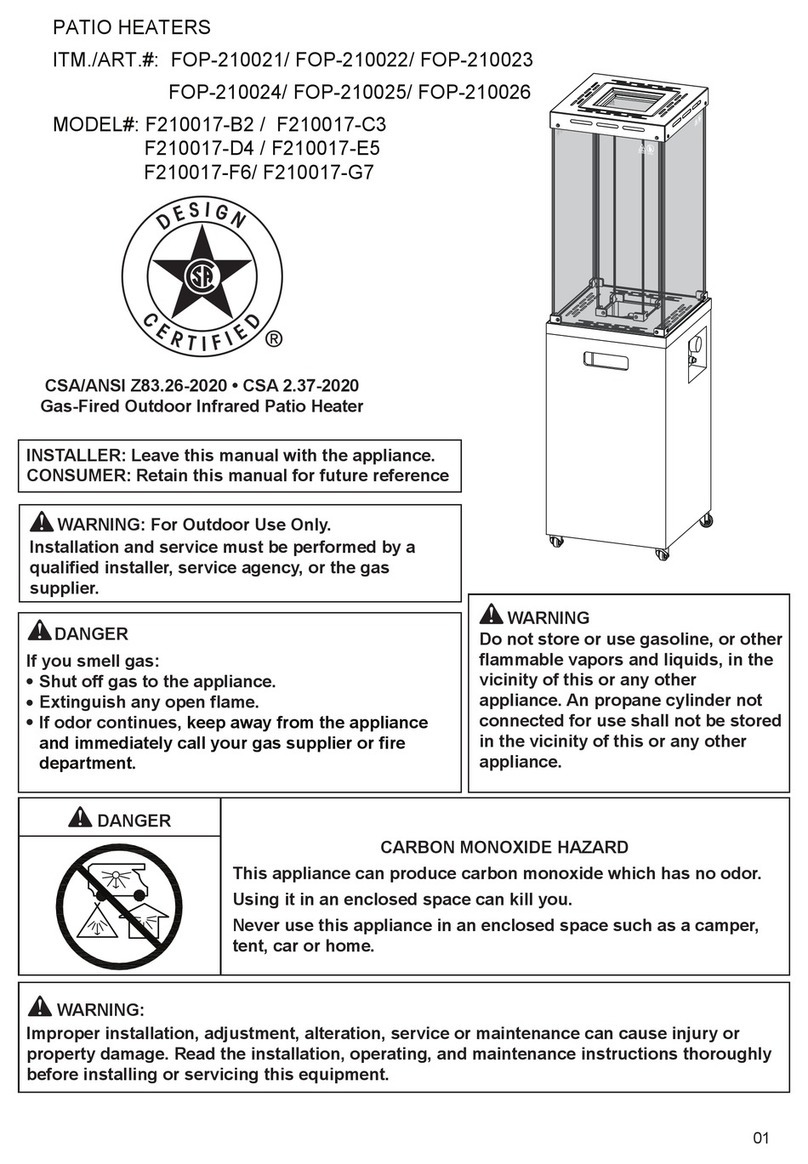 patio F210017-B2 quick start guide