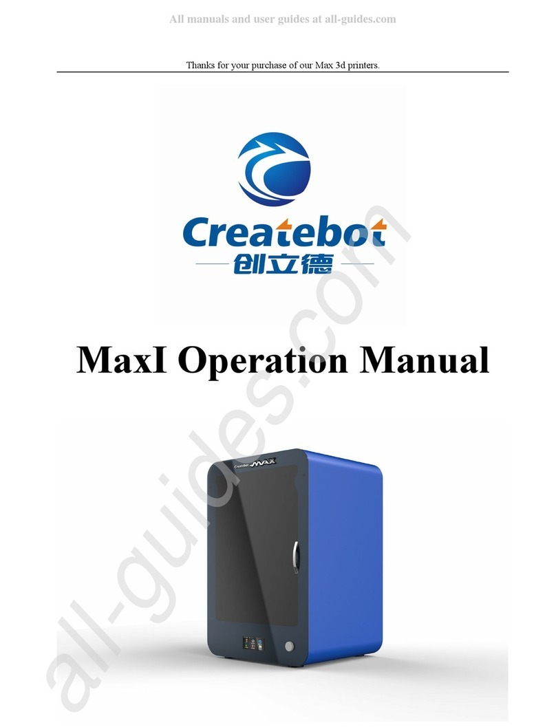 Createbot MaxI Operation manual