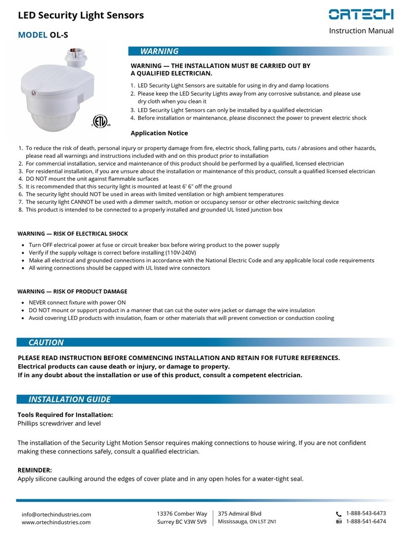 Ortech OL-S instruction manual Ortech OL-S instruction manual