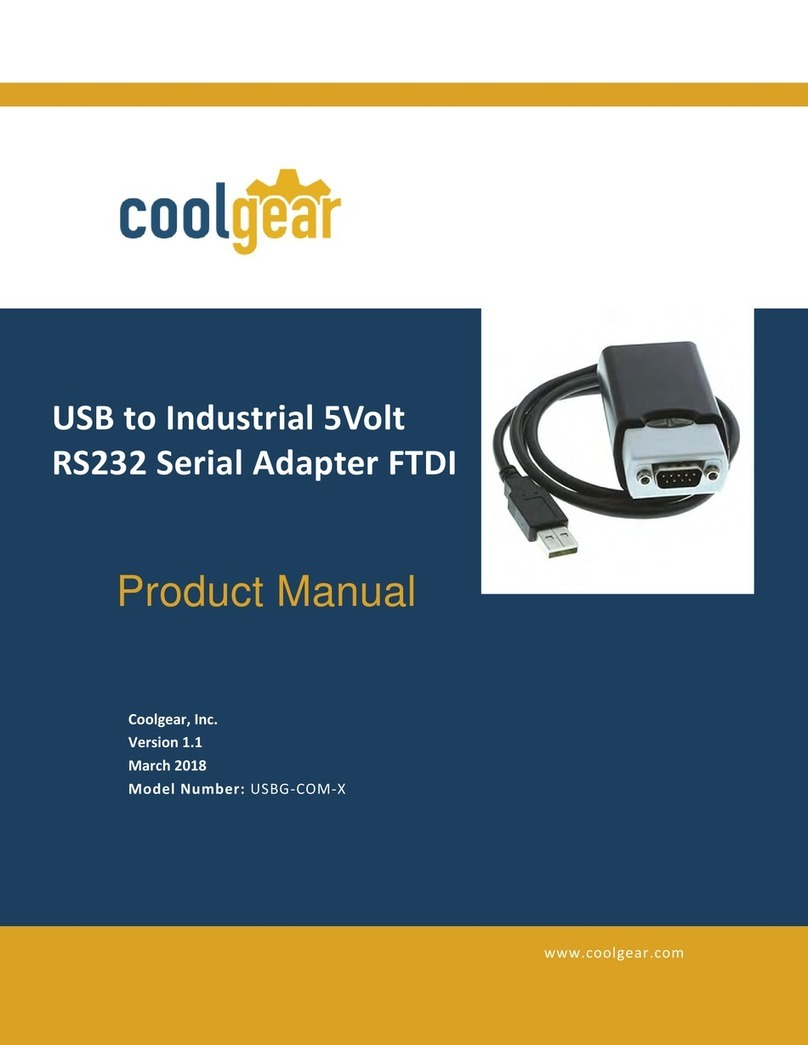 CoolGear USBG-COM-X User manual