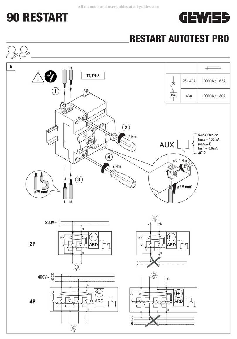Gewiss 90 RESTART AUTOTEST 2P PRO manual