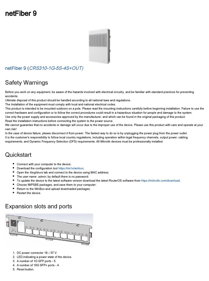 MikroTik netFiber 9 User manual