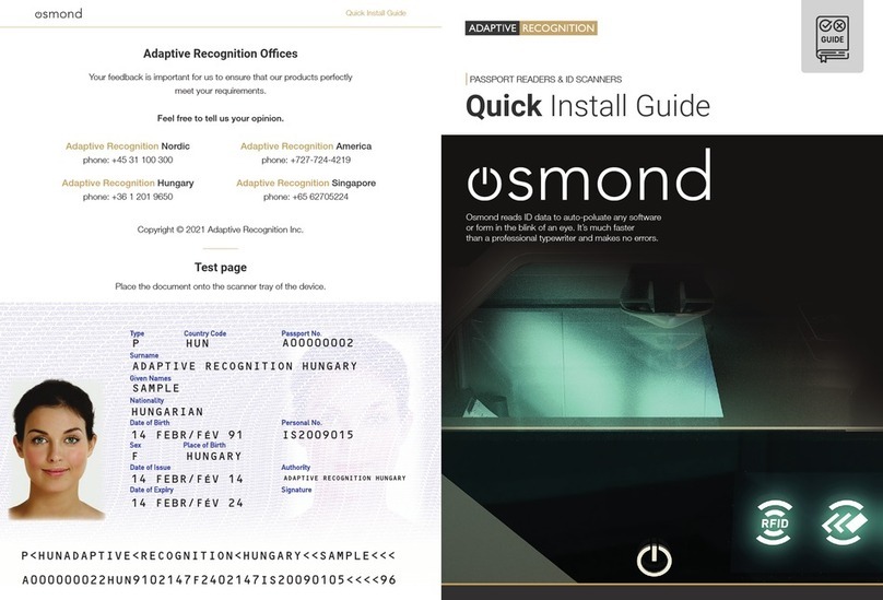 Adaptive Recognition Osmond L User manual