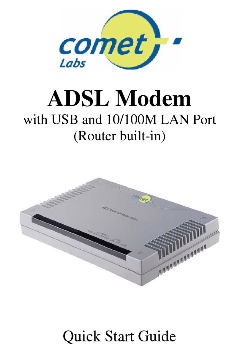 Comet Labs ADSL quick start guide