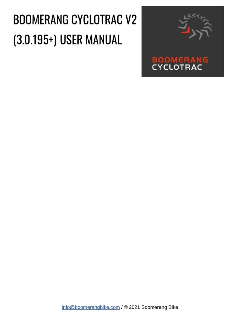 Boomerang Cyclotrac V2 User manual