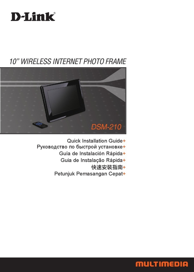 D-Link DSM-210 - Wireless Internet Photo Frame User manual