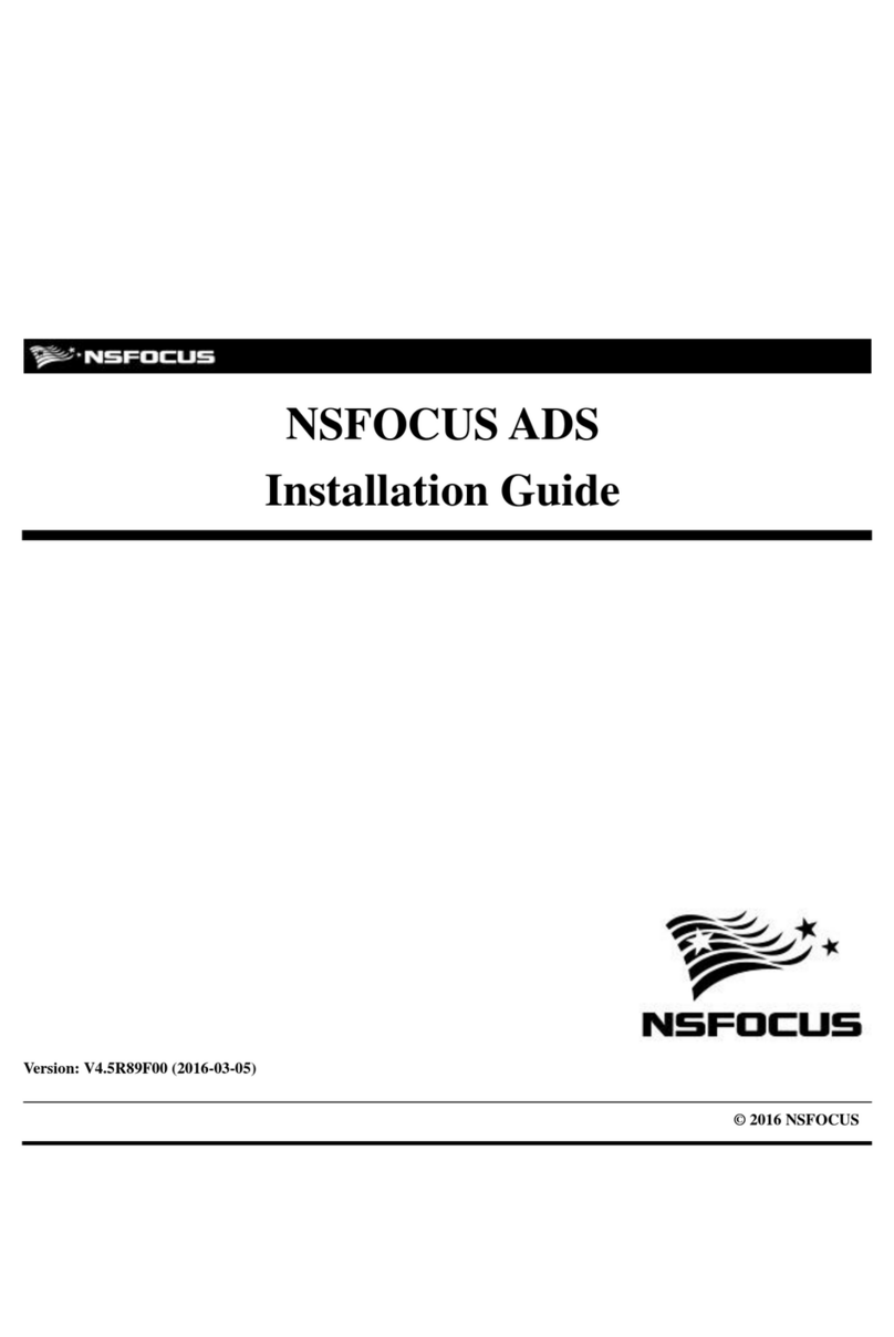 NSFOCUS ADS NX3 2000 Series User manual