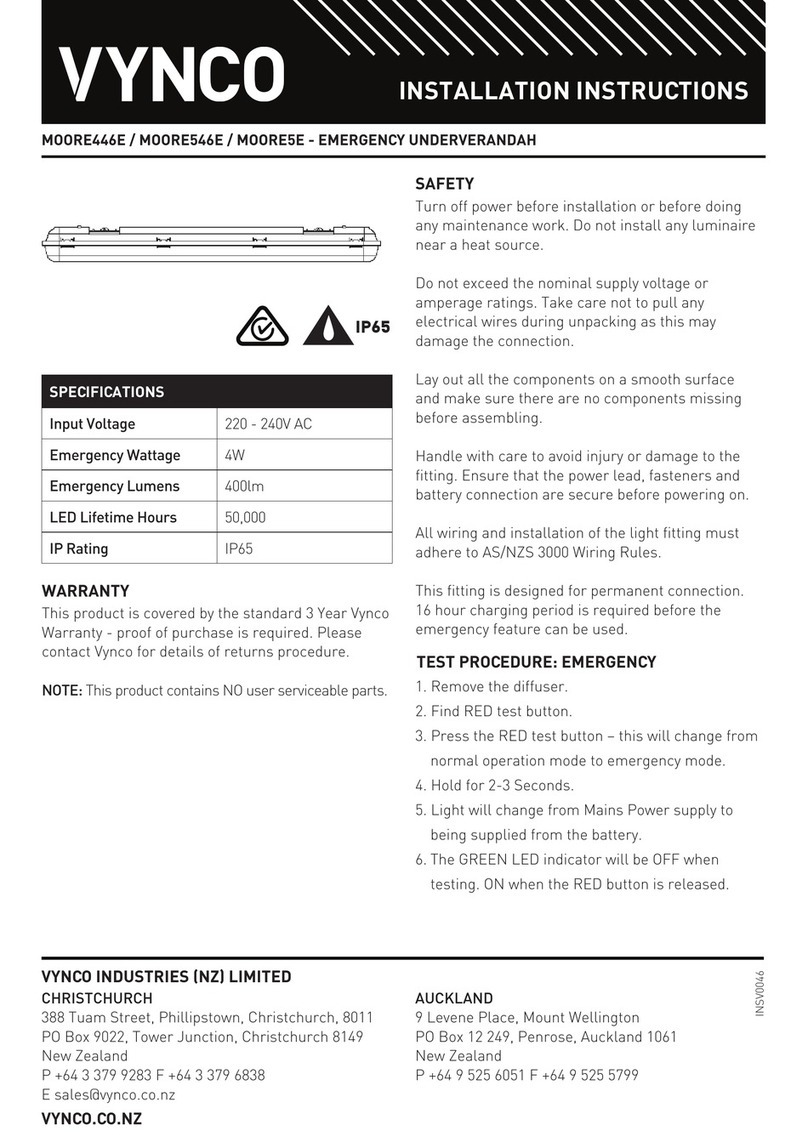 Vynco MOORE446E installation instructions