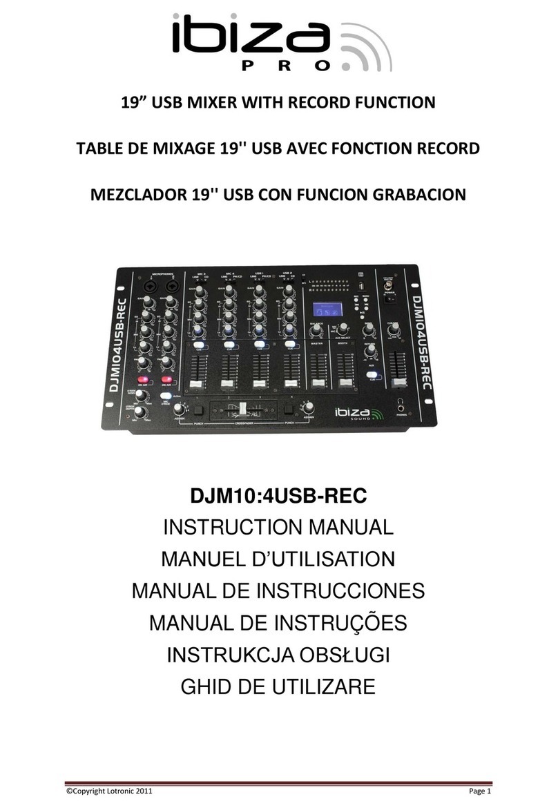 Ibiza Pro DJM10:4USB-REC instruction manual