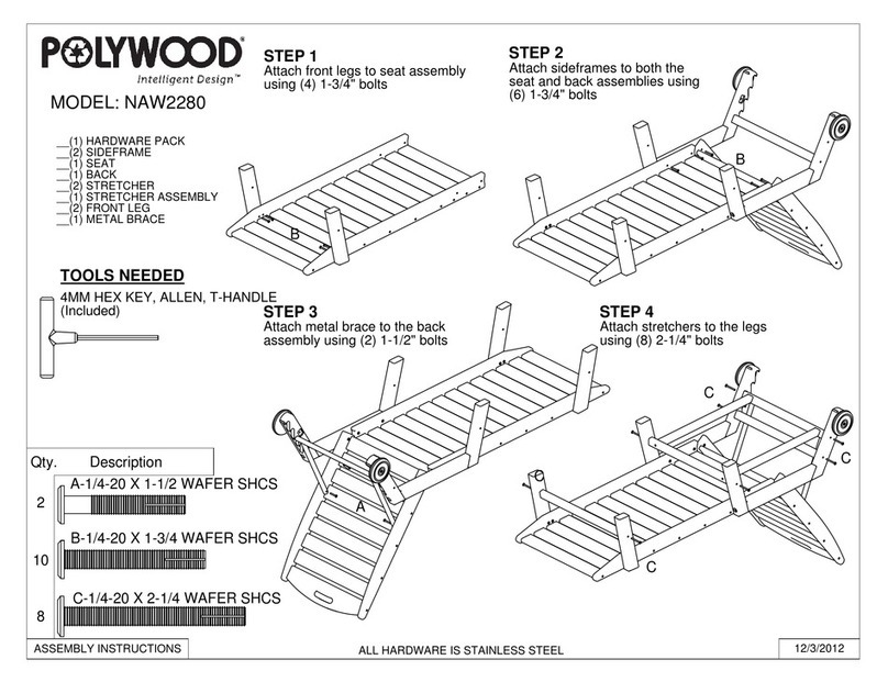 Polywood NAW2280 Assembly instructions