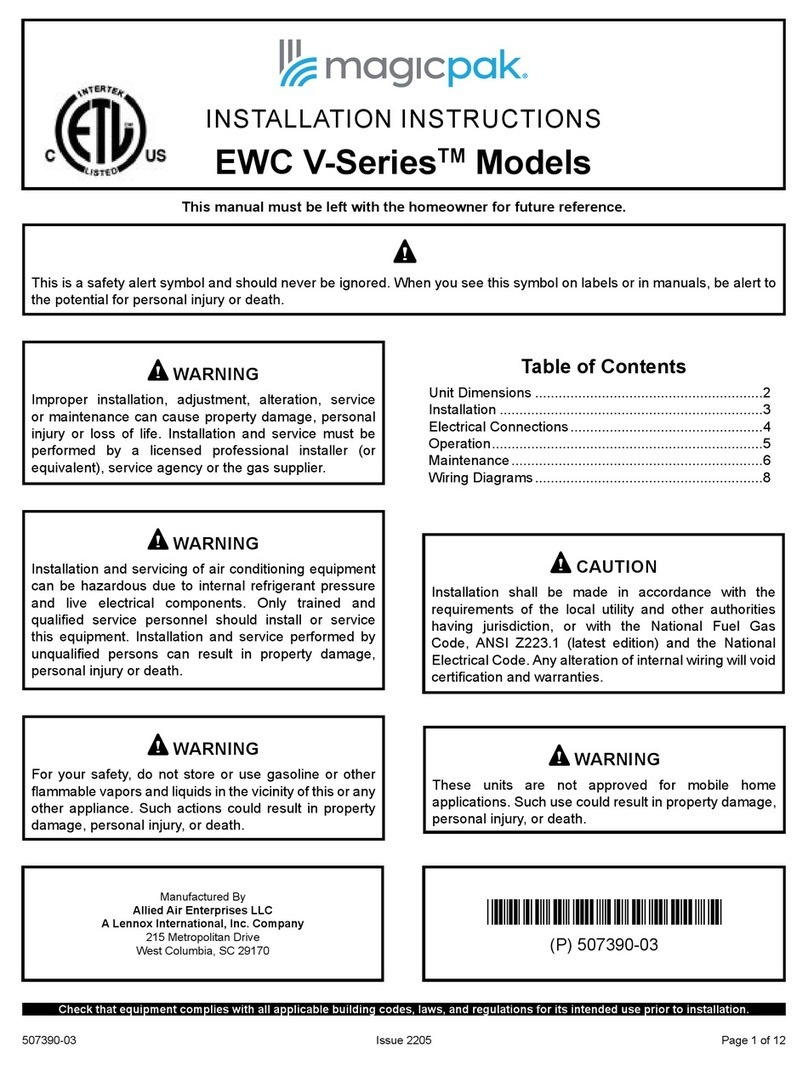 Magic-Pak EWC V-Series User manual