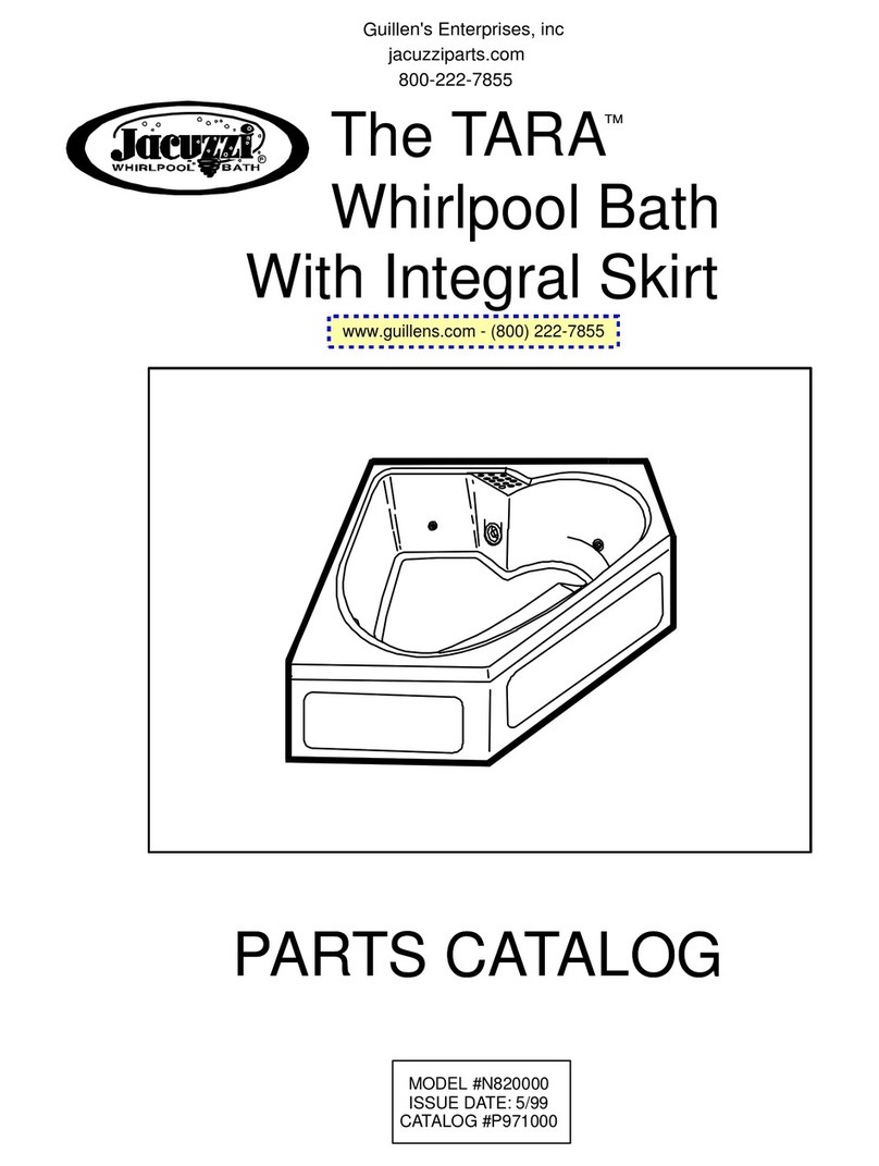 Guillens Jacuzzi Whirlpool Bath TARA N820000 quick start guide Guillens Jacuzzi Whirlpool Bath TARA N820000 quick start guide