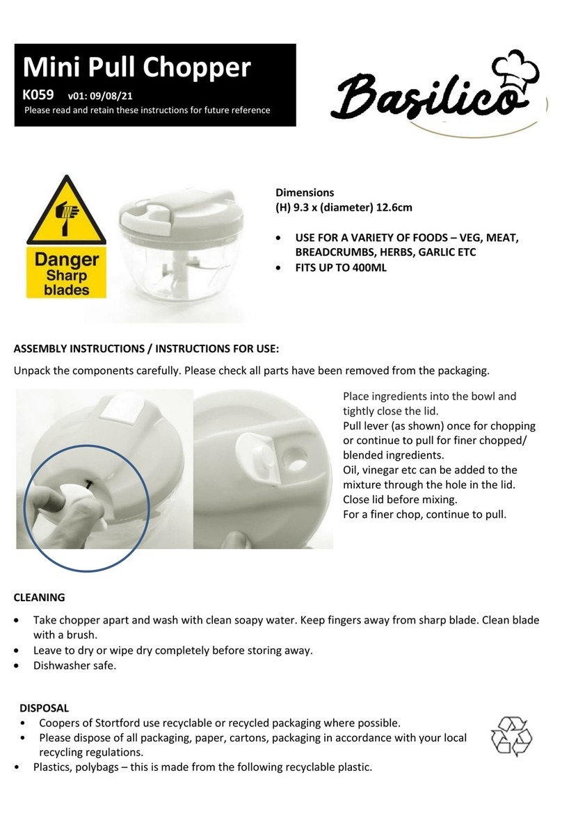 Basilico K059 Assembly instructions/Instructions for use