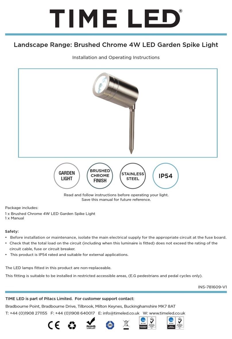 TIME LED Landscape Range Installation and operating instructions