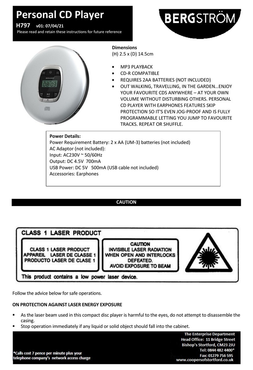 Bergstrom H797 User manual