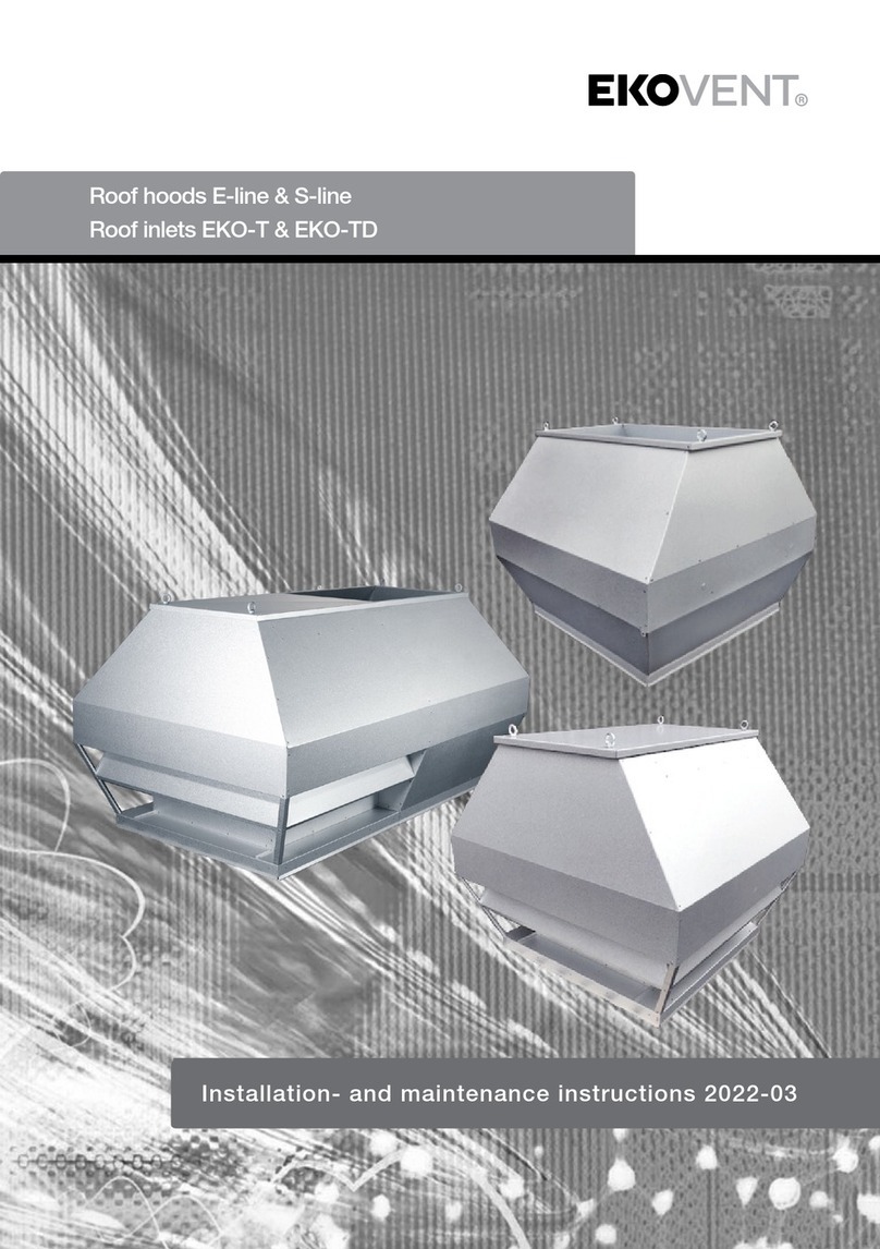 EKOVENT EKO E-line Installation and maintenance instructions