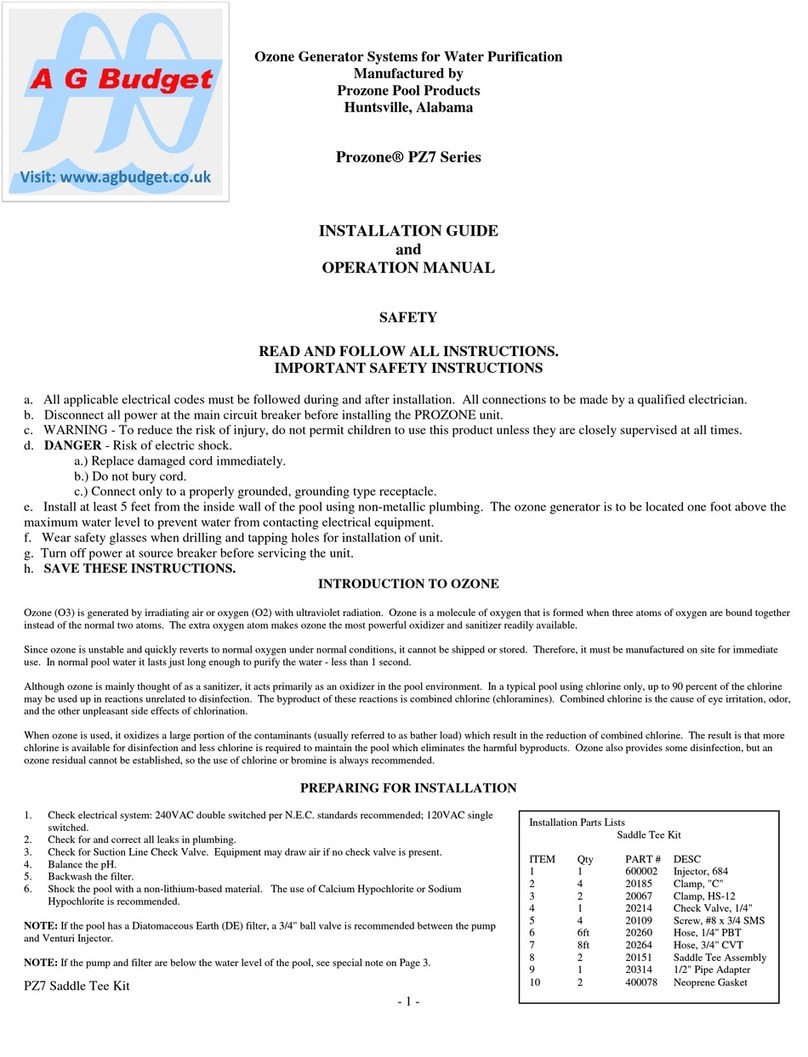 AG Budget Prozone PZ7 Series Installation guide and operation manual AG Budget Prozone PZ7 Series Installation guide and operation manual