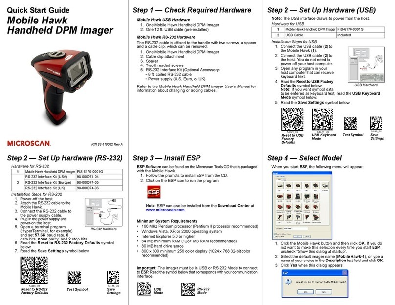 Microscan Mobile Hawk quick start guide Microscan Mobile Hawk quick start guide