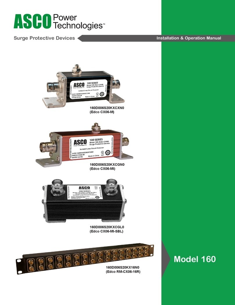 Asco 160 Installation & operation manual