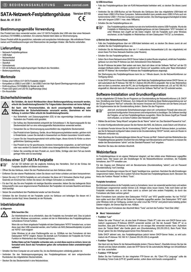 Conrad 413501 operating instructions Conrad 413501 operating instructions