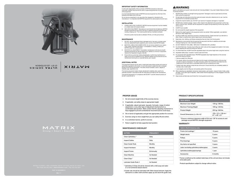 Matrix ULTRA Series User manual
