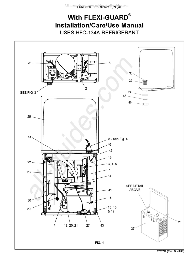 Drinking Fountain Doctor ESRC8 1E Series Installation, care & use manual