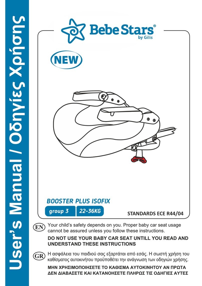 Gilis Bebe Stars BOOSTER PLUS ISOFIX user manual
