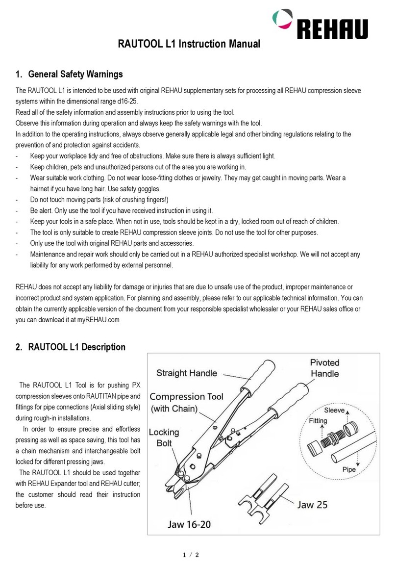 Rehau RAUTOOL L1 User manual