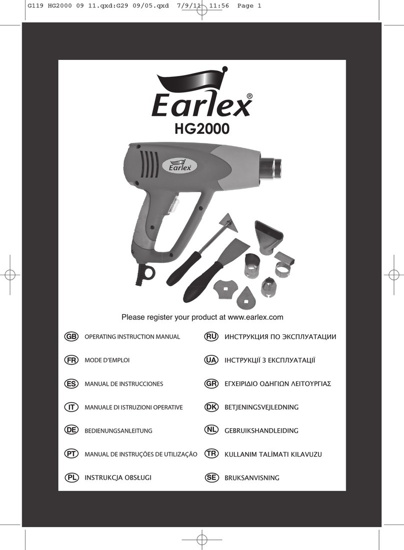 Earlex HG2000 Instruction Manual